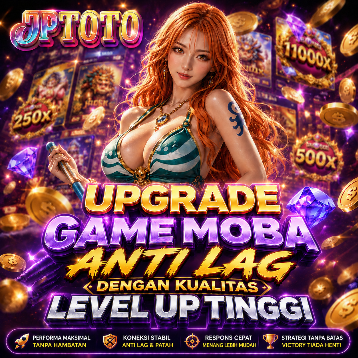 JPTOTO Upgrade Game MOBA Anti Lag
